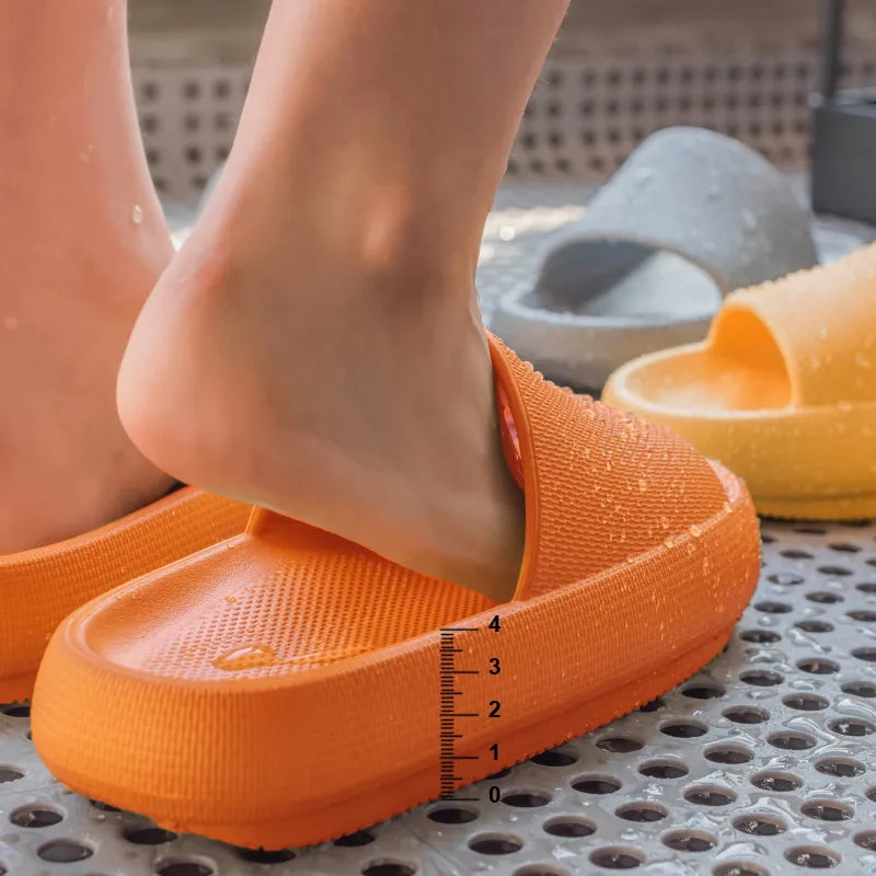 Thick Platform Bathroom Home Slippers Women Fashion Soft Sole EVA Indoor Slides Woman Sandals 2023 Summer Non-slip Flip Flops App Casa