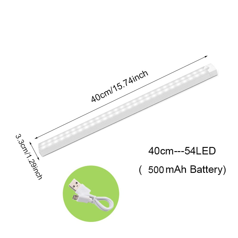 Luz de sensor de movimento sem fio LED - Para Camas e Escadas USB
