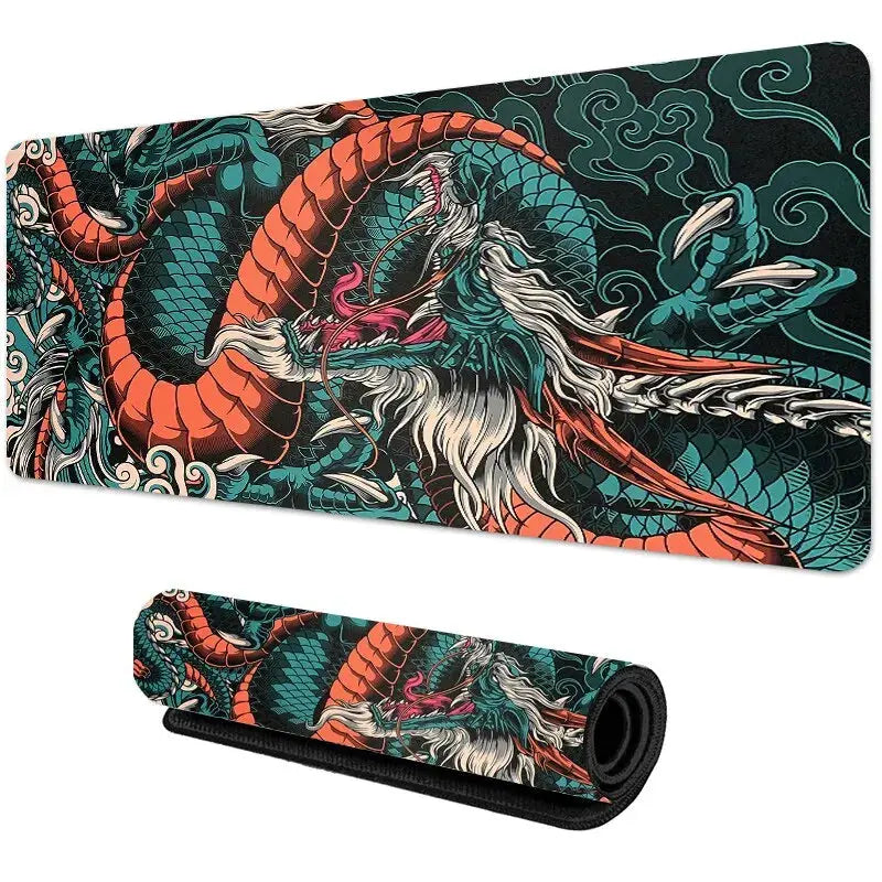 Japanese Dragon Large Gaming Mousepad XXL Keyboard Gamer Mouse Pad on The Table Speed Desk Mat Anime 900x400 700X300 Mouse Mats App Casa